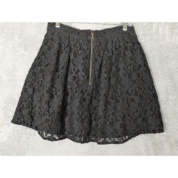 Black Lace Mini Skirt Size 10 pockets whimsigoth dark academia romance Kimchi - Picture 4 of 6